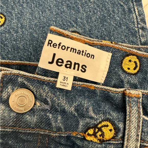 Reformation Mixed Emotions High Rise Straight Jeans nwot - Picture 4 of 11